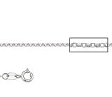 Platinum 18 Inch X 1.0 mm Rolo Chain Necklace - O Ring Clasp