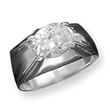 Sterling Silver CZ (Cubic Zirconia) Men's Ring