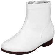 Child's 70's White Costume Boots (Size: Medium 13-1)