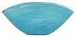 Colorful Recycled Art Glass Aqua Blue Medium Gourd Bowl 11"L 5"H