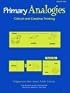 Primary Analogies, Critical and Creative thinking (2)