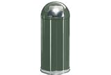 12 Gallon Round Top Waste Receptacle With Galvanized Liner - Green
