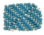 Chain – 1/2 x 1/8 Chrome and Blue Bicycle Bike