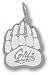 Montana Grizzlies 3/8" "Griz Paw" Charm - Sterling...