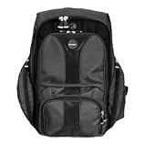 Kensington Products - Contour Computer Backpack, 15-3/4x9x19-1/2, Black - Sold as 1 EA - Contour Backpack offers the ultimate in mobility for comfort-minded professionals. Padded, contoured shoulder straps ease neck and shoulder strain. SnugFit compartment suspends and wraps laptop for drop protection. Flap-free access allows you to quickly reach computer and contents. Convenient front pocket organizes key items at your fingertips. Handle doubles as a strap to hang the case from a wheeled bag