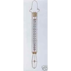 Kesselthermometer mit Drahtfassung . Metzgerei - Fleischerei Kessel Thermometer Analog
