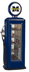 Michigan Wolverines Replica Gas Pump Display Case