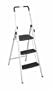Cosco 11-630ABL1 Magic Fold Three-Step Aluminum Step Stool Silver