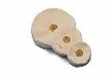 MUSLIN BUFF FINEX WITH LEATHER CENTER 6 DIAMETER X 50 PLY COMBED LOOSE