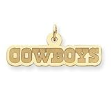 14K Dallas Cowboys X-Lg Satin Cowboys Charm - NF518
