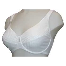 Jacquard Underwired Minimiser Bra White
