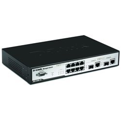 D-Link DGS 3200-10 - Switch - 8 ports - Ethernet, Fast Ethernet, Gigabit Ethernet - 10Base-T, 100Base-TX, 1000Base-T + 2x10/100/1000Base-T/SFP (mini-GBIC) - external - stackable