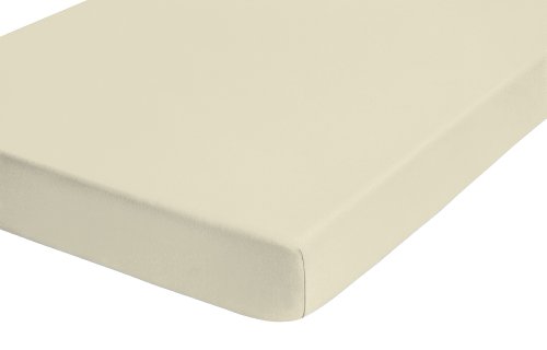 Biberna 77866/547/388 Jersey-Elastic Spannbetttuch / 120 x 200 cm - 130 x 220 cm / Farbe: kitt