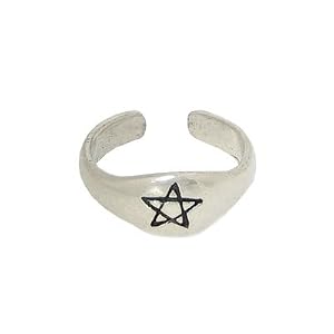 Star Toe Ring .925 Sterling Silver Adjustable
