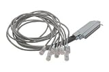 Cat. 3 Telco Breakout Cable, Male Telco / 6 (8x8), 3.0 ft