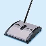 Dual-Action Commercial Floor Carpet Sweeper, Natural Boar Brush, Gray, EA