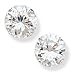 6MM Clear CZ stud Sterling Silver Earrings