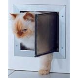 Small Plexidor Dog Door / Cat Door for Doors (Silver)