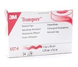 3M Transpore Tape 1/2 inch x 10 yds. 24 rolls in a box #1527-0