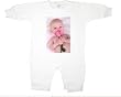 Custom Designer Baby Romper - Infant Bubble Fleece Romper - White - Designed from Your Favorite Photo (12 mos. or 24 mos.)