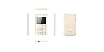 Kechaoda K55 1.44 inch QQVGA Display Slim Card Size GSM Single SIM Keypad Mobile,No Charger or Earphone In Box,(Gold)