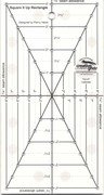Creative Grids 4 1/2in x 8 1/2in Rectangular Square It Up and Fussy Cut Ruler cgrsr48