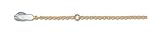 14k Two-tone AdjuStable Polished Flip-Flop Anklet