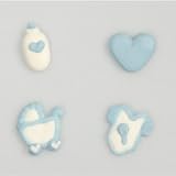 Blue Baby Sugar Decorations Set (12pcs)