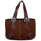 EmbassyTM Brown Faux Suede Purse