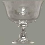 Individually Hand Etched Honeybee Glass Compote 6 1/2"H, 6 3/4"D