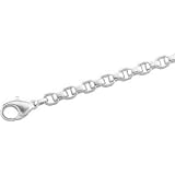 Sterling Silver Belcher-Cable Flat Wire Chain - 17 inches