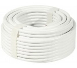 RG6 Digital TV/Satellite Coaxial Cable 25m Length in White