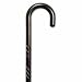 Carved wood walking Cane - Black Stain color. This traditional walking cane can be used in either right or left hand. This cane is also known as hospital cane. It is made in solid wood, weight capacity 250 pounds, height 36-37 inches.