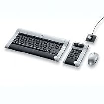 Logitech DiNovo Cordless Desktop for Laptops, Keyboard & Mouse inc Portable MediaPad - Black & Silver Finish