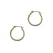 14K Gold Satin Hoop Earrings