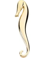 Genuine IceCarats Designer Jewelry Gift 14K Yellow Gold Sea Horse Pendant/Brooch. Brooch Sea Horse Pendant/Brooch In 14K Yellow Gold