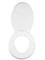 New White Finish Molded Wood Elongated Toilet Seat featuring your choice of MLS team logo!