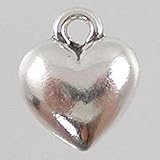 Tiny Sterling Silver Heart Charm / Pendant, #2504