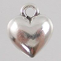 Tiny Heart Charm in Sterling Silver, #2504