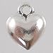 Tiny Sterling Silver Heart Charm / Pendant, #2504