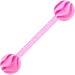 Bioplast Pink Swirly Beach Barbell Tongue Ring