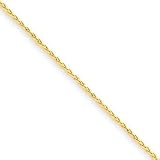 14k 1.2mm Round Spiga Chain Anklet - 9 Inch
