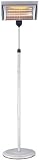 HOMEFRONT 2Kw ELECTRIC PATIO HEATER PEDESTAL MOUNTED IN SILVER