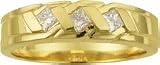 Men's 14K Gold Three Stone Diamond Ring