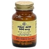 Folic Acid 800 mcg Capsules By Solgar - 100 Count
