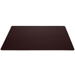 Chocolate Brown Leather 24 x 19 Desk Mat wrapped edge