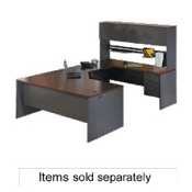 HON(R) 38000 Series Left-Pedestal Desk, 72in. x 36in., Light Gray/Light Gray