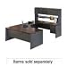 HON(R) 38000 Series Left-Pedestal Desk, 72in. x 36in., Light Gray/Light Gray