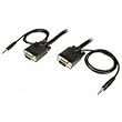 Cables Unlimited PCM-2240-10 SVGA Cable With 3.5mm Male to Male Audio (10 Feet, Black)