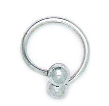 Unique 14k White Gold 16 Gauge Circular Body Piercing Jewelry